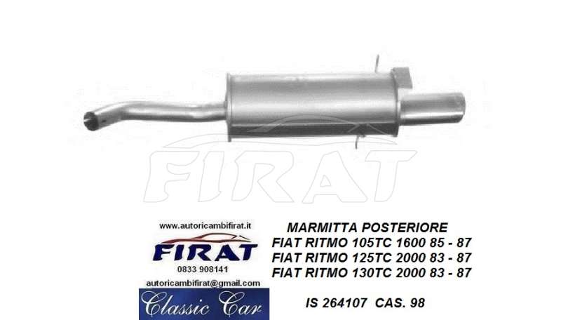 MARMITTA FIAT RITMO 105TC -125TC - 130TC POST. (264107)